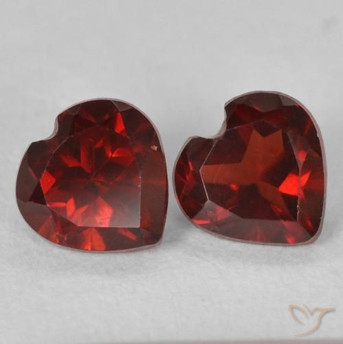 1.27ctw Naturel Rouge moyen Grenat pyrope, Cœur, VS