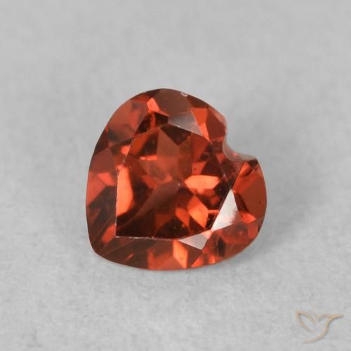 0.59ct Naturel Rouge vif Grenat pyrope, Cœur, VVS-VS