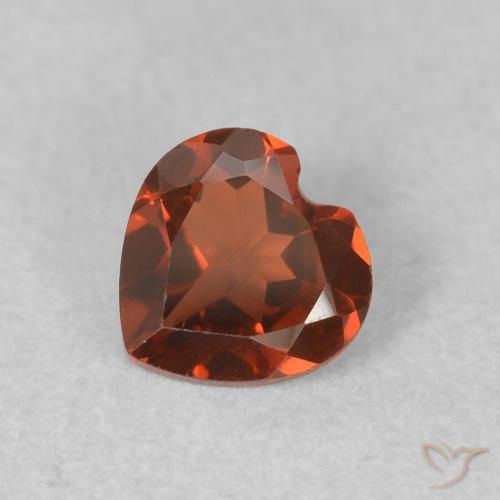0.55ct Naturel Medium Dark-Red Grenat pyrope, Cœur, VVS-VS