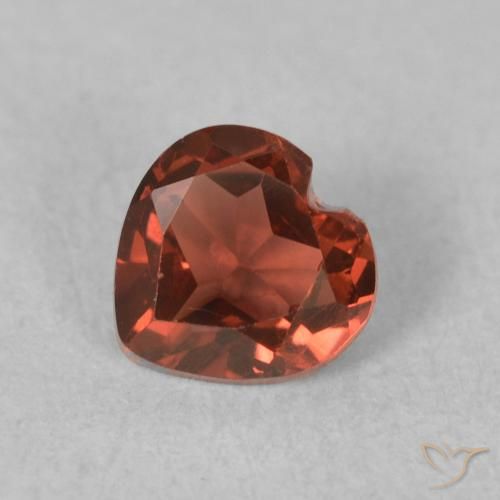 0.59ct Naturel Rose foncé Rouge Grenat pyrope, Cœur, VVS-VS