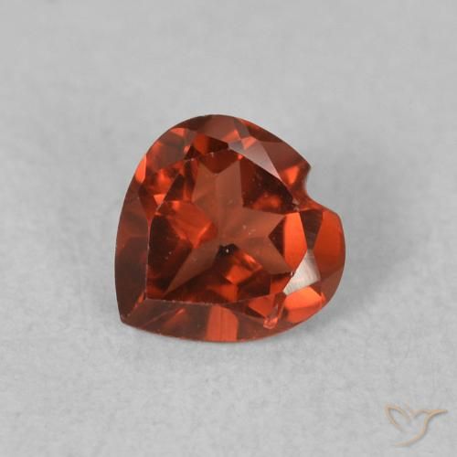 0.51ct Naturel Rouge vif Grenat pyrope, Cœur, VVS-VS