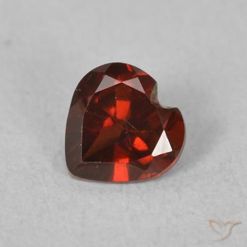0.53ct Naturel Rouge groseille Grenat pyrope, Cœur, VVS-VS