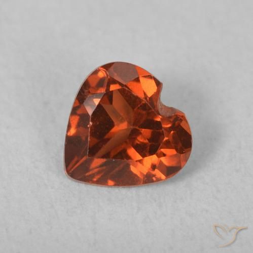 0.51ct Naturel Rouge bonbon Grenat pyrope, Cœur, VVS-VS