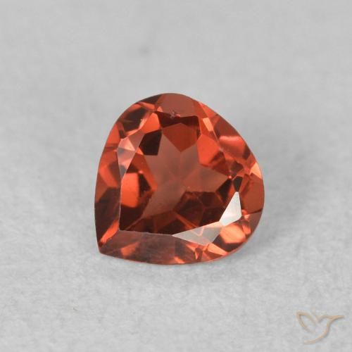0.56ct Naturel Rouge groseille Grenat pyrope, En forme de poire, VS