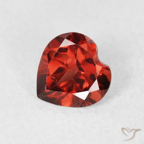 0.54ct Naturel Rouge moyen Grenat pyrope, Cœur, VS