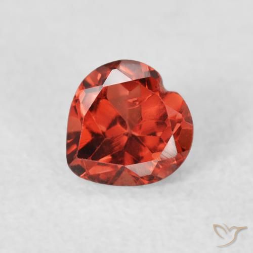 0.61ct Naturel Rouge groseille Grenat pyrope, Cœur, VS