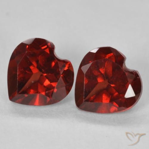1.26ctw Naturel Rouge intense Grenat pyrope, Cœur, VVS-VS