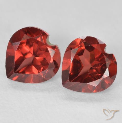 1.26ctw Naturel Rouge foncé Grenat pyrope, Cœur, VS