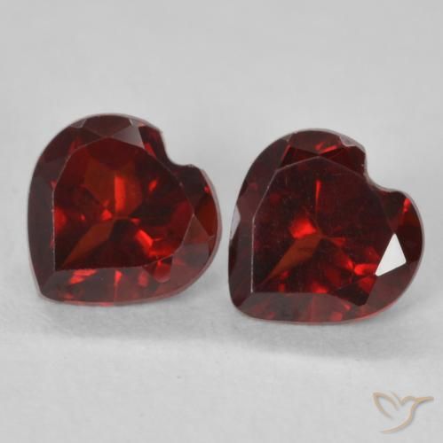 1.14ctw Naturel Rouge foncé Grenat pyrope, Cœur, VS