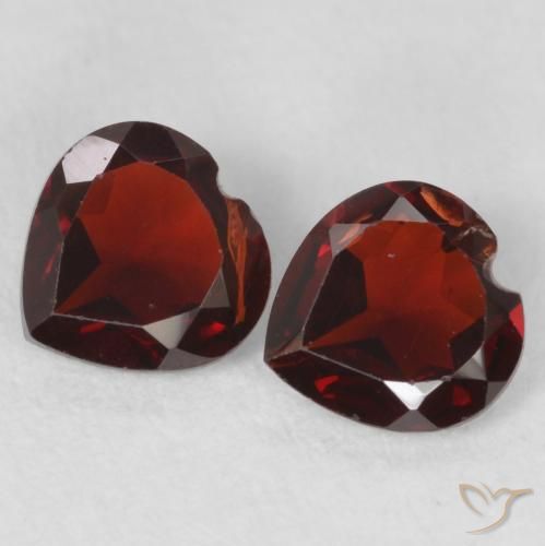 0.98ctw Naturel Rouge moyen Grenat pyrope, Cœur, VS