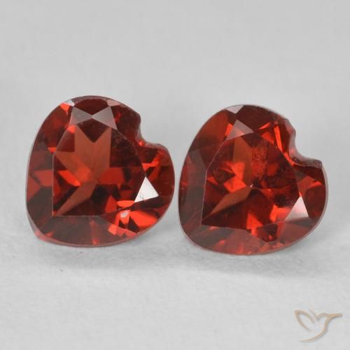 1.13ctw Naturel Rouge moyen Grenat pyrope, Cœur, VVS-VS