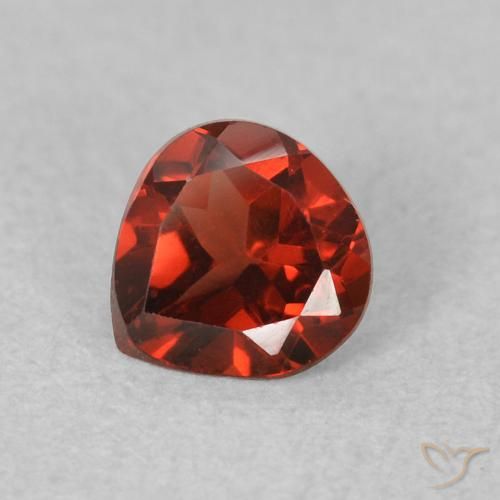 0.54ct Naturel Rouge groseille Grenat pyrope, En forme de poire, VVS-VS