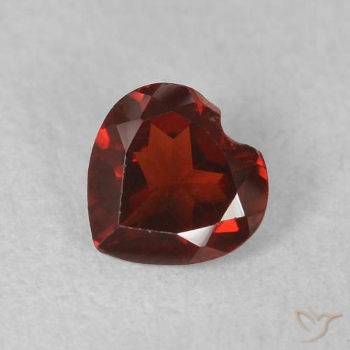 0.47ct Naturel Rouge merlot Grenat pyrope, Cœur, VVS-VS
