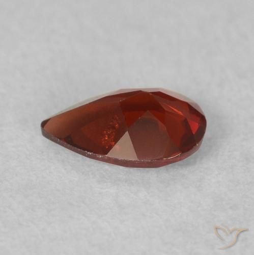 Grenat pyrope Rouge moyen naturelle En forme de poire, 0.44 ct, VS