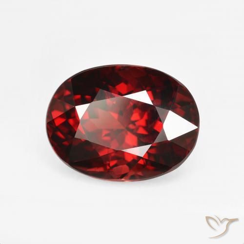 Grenat pyrope Rouge sang profond naturelle ovale, 6.12 ct, VVS