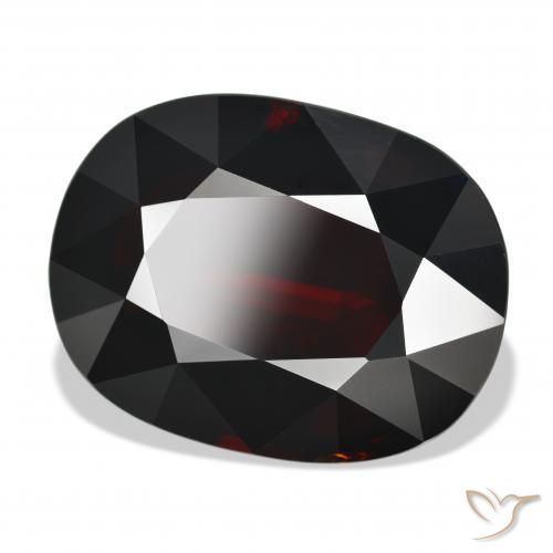 Grenat pyrope Rouge foncé naturelle ovale, 34.78 ct, VVS