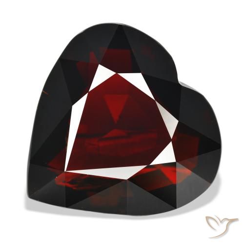 37.20ct Naturel Rouge noirâtre Grenat pyrope, Cœur, IF