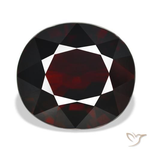 21.03ct Naturel Rouge noirâtre Grenat pyrope, ovale, IF