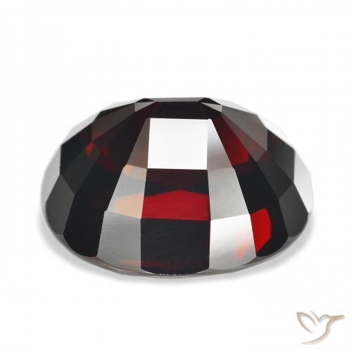 Grenat pyrope Rouge noirâtre naturelle ovale, 20.92 ct, IF