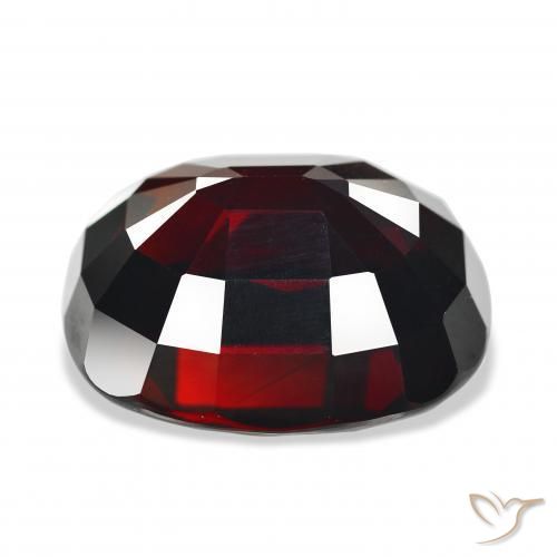 Grenat pyrope Rouge noirâtre naturelle ovale, 25.59 ct, VVS-VS