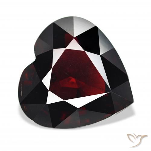 Grenat pyrope Rouge foncé naturelle Cœur, 16.80 ct, VS