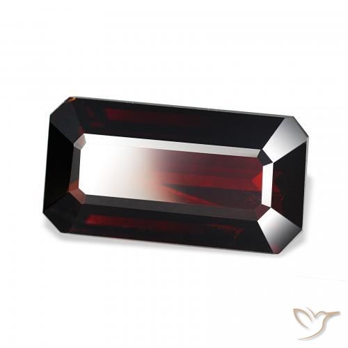 Grenat pyrope Rouge foncé naturelle Octogone / coupe Émeraude, 10.49 ct, VS