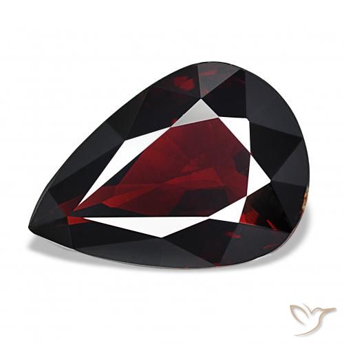 13.92ct Naturel Rouge noirâtre Grenat pyrope, En forme de poire, VS