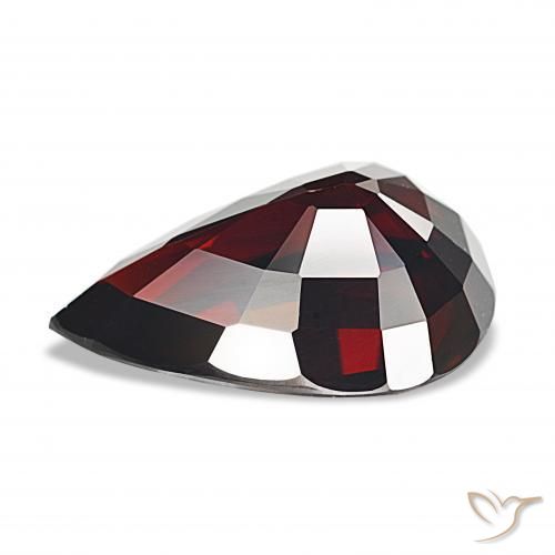 Grenat pyrope Rouge noirâtre naturelle En forme de poire, 13.92 ct, VS