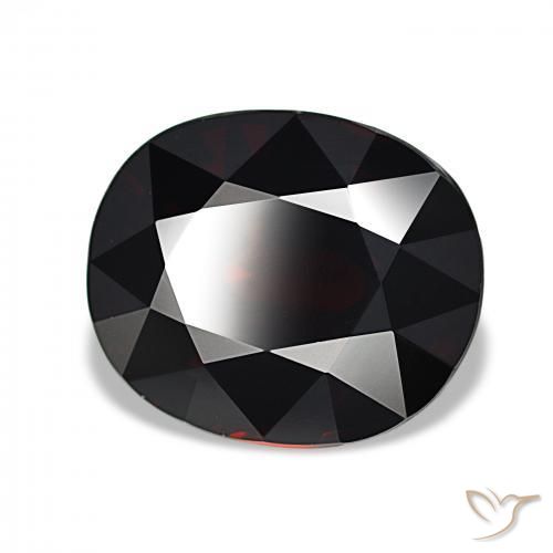 Grenat pyrope Rouge foncé naturelle ovale, 11.06 ct, VVS