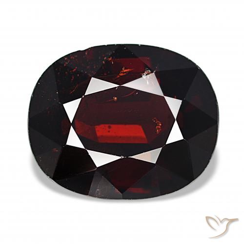 Grenat pyrope Rouge noirâtre naturelle ovale, 12.59 ct, SI-I1