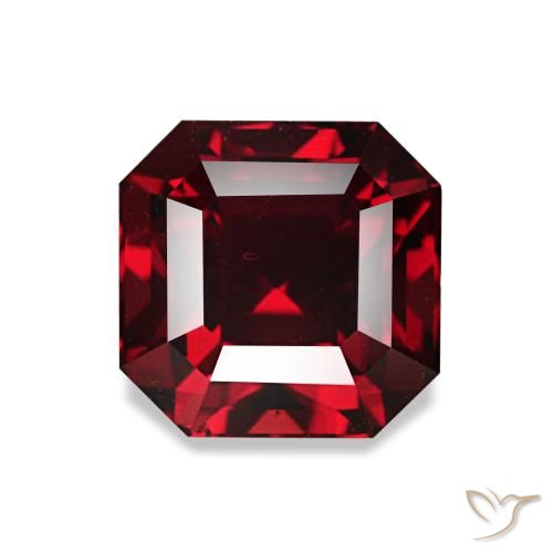 Grenat pyrope rouge naturelle taille émeraude, 2,01 ct, VS