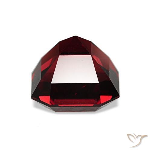 Grenat pyrope rouge naturelle taille émeraude, 2,01 ct, VS