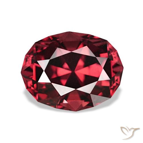 Grenat pyrope rouge naturelle coupe ovale, 3,12 ct, VVS