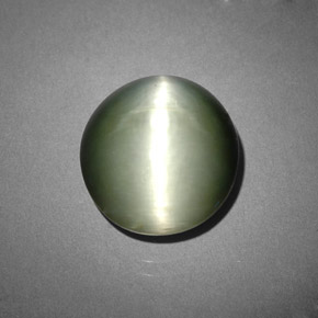 Quartz Œil de Chat Vert naturelle Coupe ovale, 7.29 ct, Opaque
