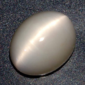 Quartz Œil de Chat Crème naturelle Coupe ovale, 2.84 ct, Opaque