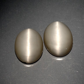 Achetez naturel ct gris quartz cat's eye gems, coupe ovale, en provenance inde chez gemselect. en stock, livraison internationale!