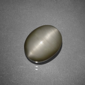 Quartz Œil de Chat Fumée naturelle Coupe ovale, 4.13 ct, Opaque