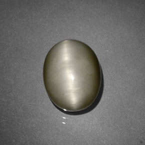 Quartz Œil de Chat Fumée naturelle Coupe ovale, 4.13 ct, Opaque
