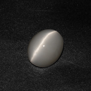 Quartz Œil de Chat Fumée naturelle Coupe ovale, 3.09 ct, Opaque
