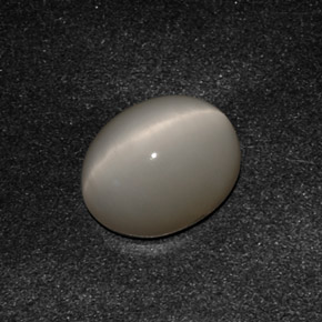 Quartz cat's eye gris naturelle coupe ovale, 3,07 ct, opaque