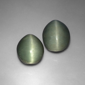 Achetez naturel ct vert quartz cat's eye gems, coupe ovale, en provenance sri lanka chez gemselect. en stock, livraison internationale!