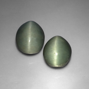 Achetez naturel ct vert quartz cat's eye gems, coupe ovale, en provenance sri lanka chez gemselect. en stock, livraison internationale!