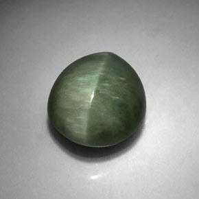 Quartz Œil de Chat Vert naturelle Coupe ovale, 4.70 ct, Opaque