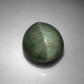 Quartz Œil de Chat Vert naturelle Coupe ovale, 4.70 ct, Opaque