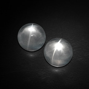 Achetez naturel ct blanc quartz cat's eye gems, coupe roude, en provenance inde chez gemselect. en stock, livraison internationale!