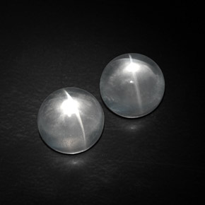 Achetez naturel ct blanc quartz cat's eye gems, coupe roude, en provenance inde chez gemselect. en stock, livraison internationale!