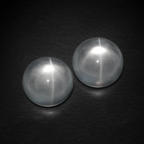 Achetez naturel ct blanc quartz cat's eye gems, coupe roude, en provenance inde chez gemselect. en stock, livraison internationale!