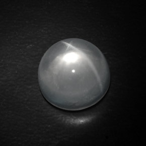 Quartz cat's eye blanc naturelle coupe roude, 10,40 ct, transparent