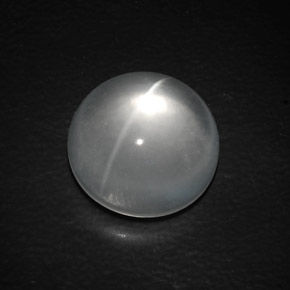 Quartz Œil de Chat Blanc naturelle Coupe roude, 10.52 ct, Transparent