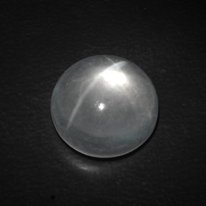 Quartz Œil de Chat Blanc naturelle Coupe roude, 9.40 ct, Transparent